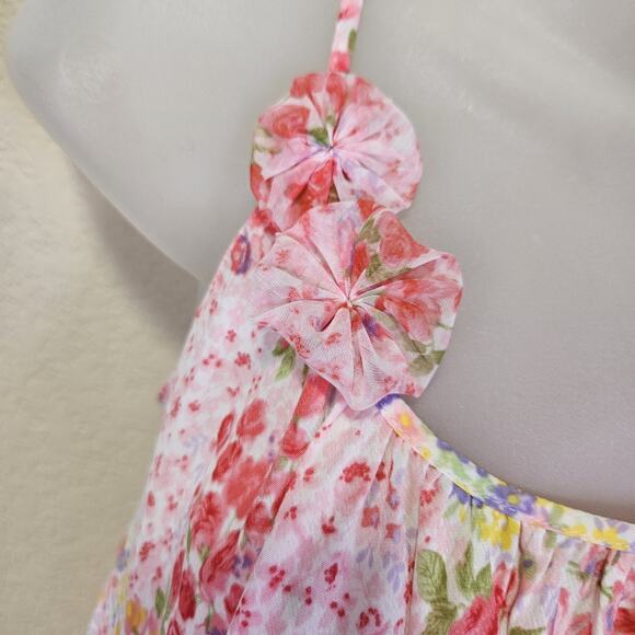 VTG Oscar De La Renta Pink Label Floral Slip Y2K 90s Chemise Nightgown Nightie L - Picture 4 of 15